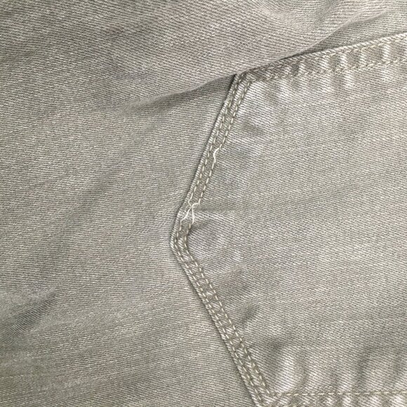 PAIGE Green Leaf Silk Coating Logo Hardware Faux Pockets Verdugo Ankle Jeans - Picture 11 of 13